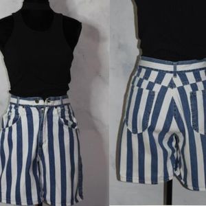 Chic Denim Cotton BLue & White Shorts (7)
